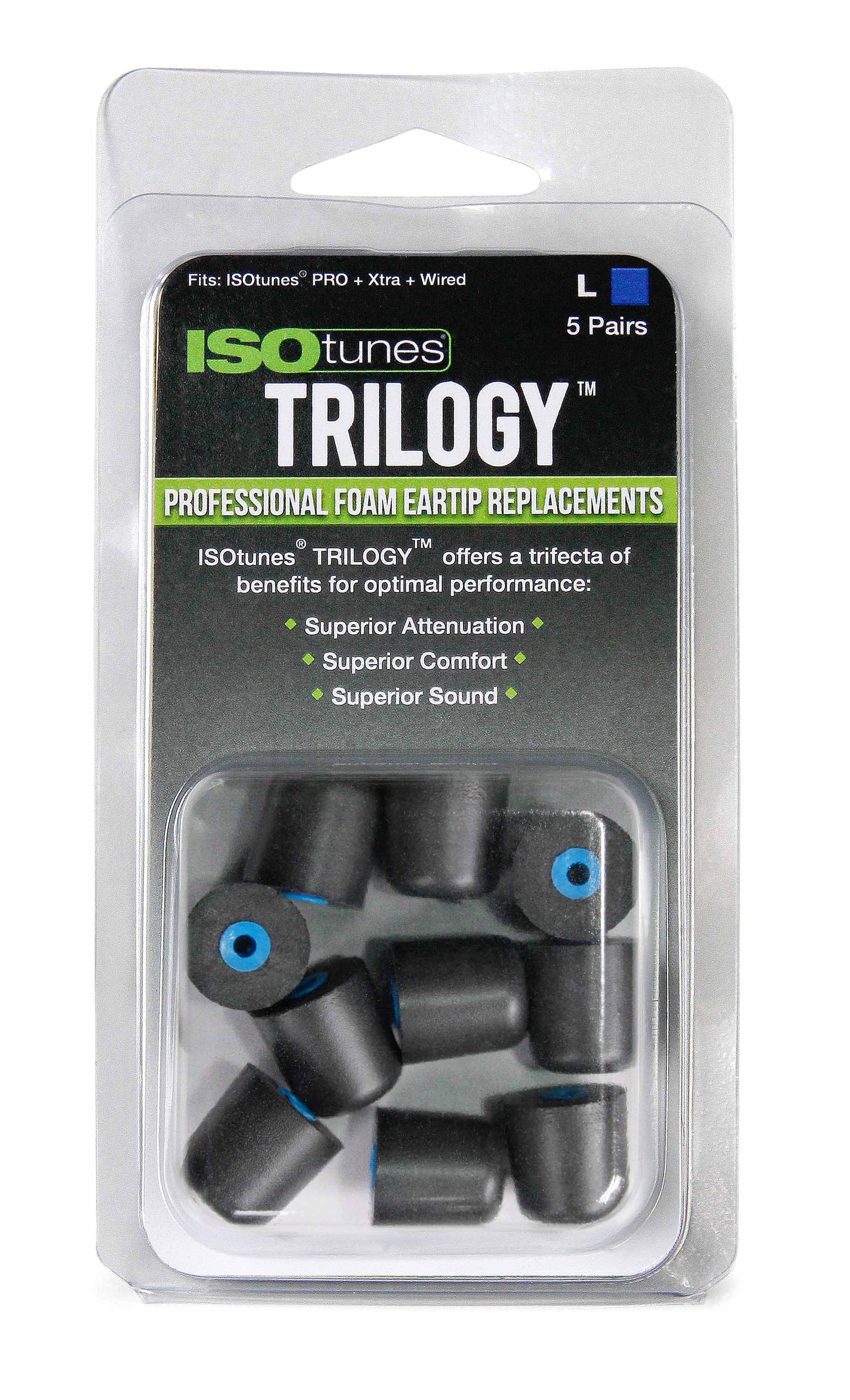 ISOtunes Replacement Tips ISOtunes TRILOGY™ Foam Replacement Eartips (5 pair pack)
