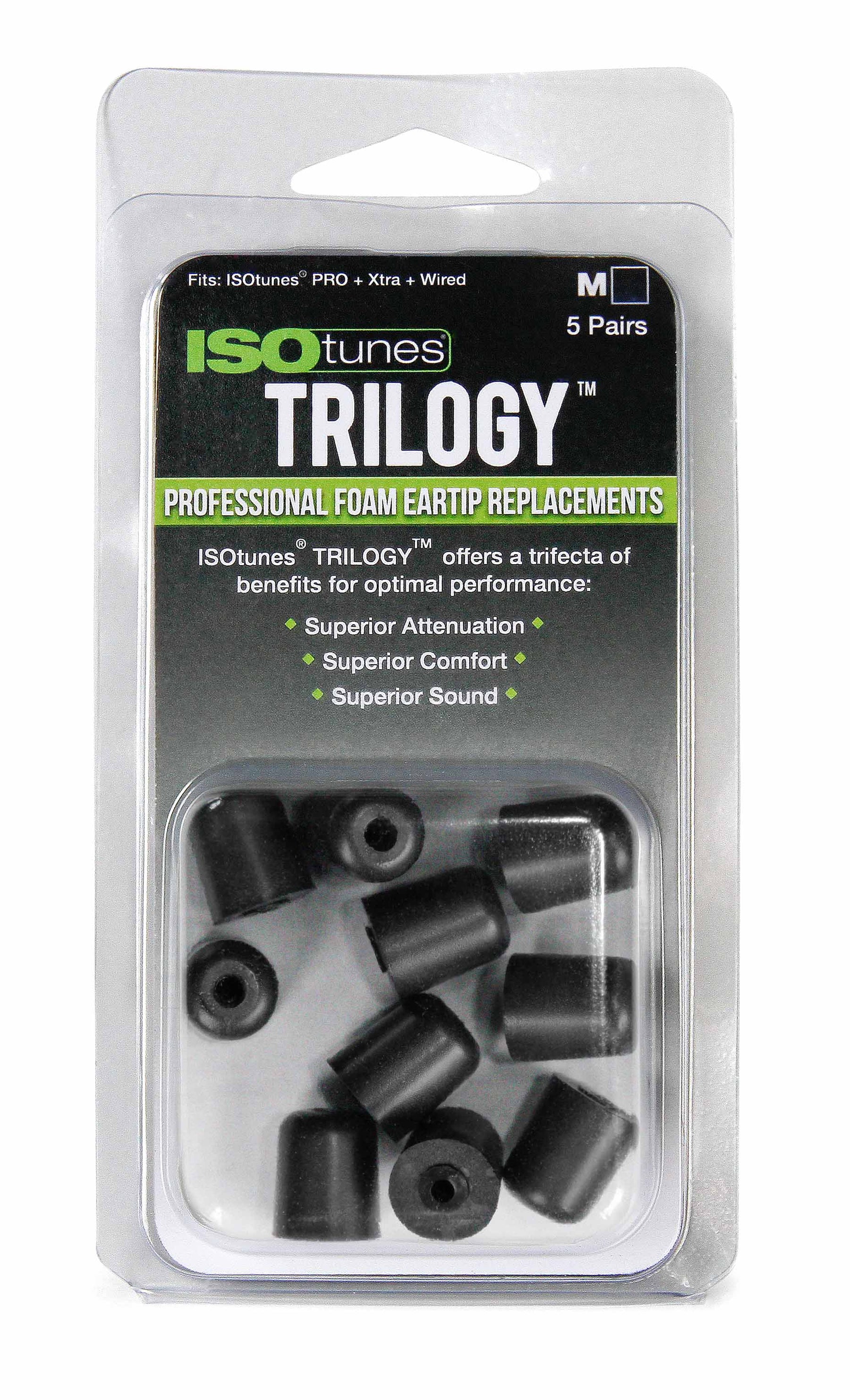ISOtunes Replacement Tips ISOtunes TRILOGY™ Foam Replacement Eartips (5 pair pack)