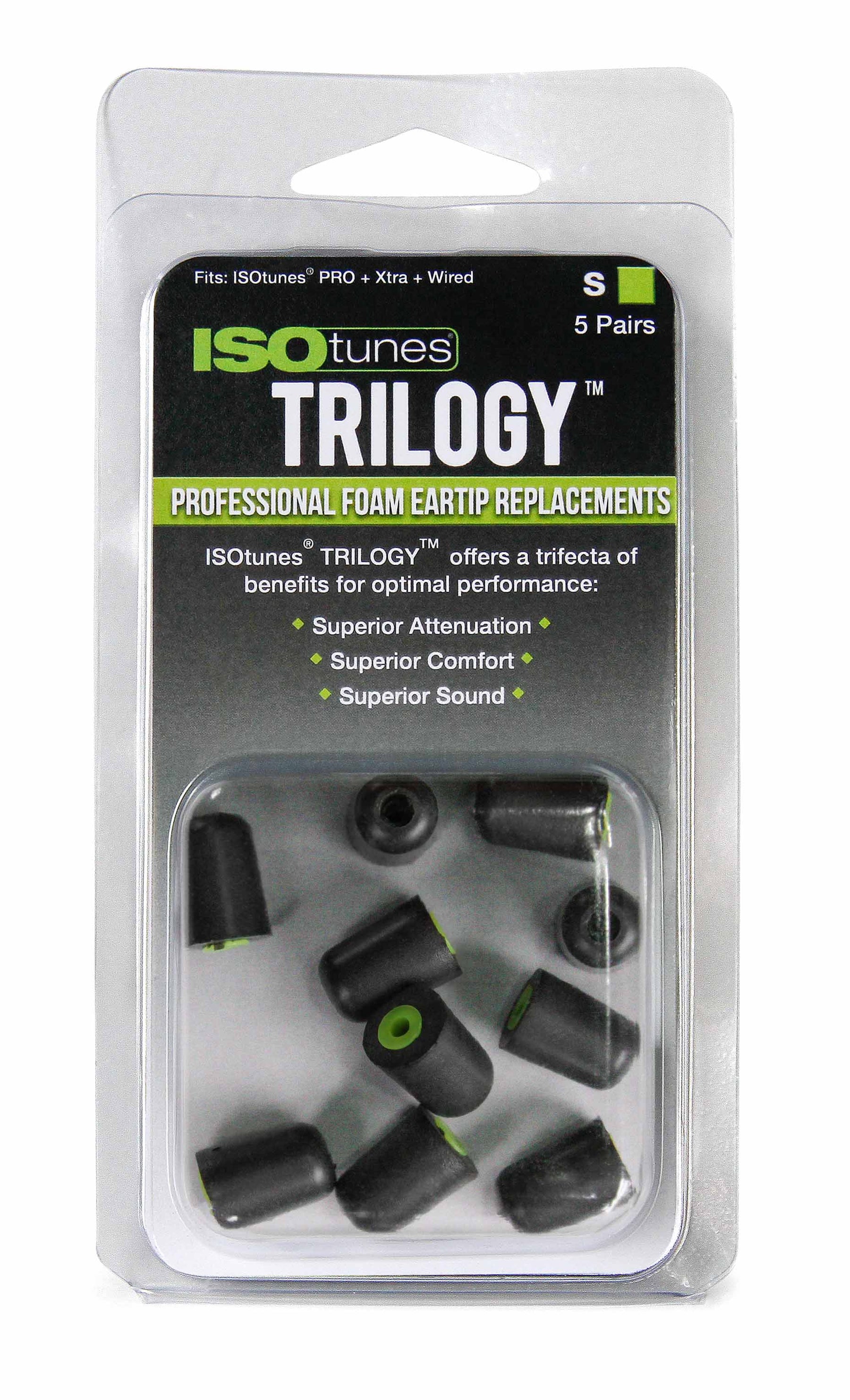 ISOtunes Replacement Tips ISOtunes TRILOGY™ Foam Replacement Eartips (5 pair pack)