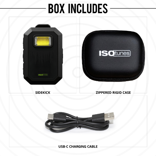 ISOtunes SIDEKICK Box Includes